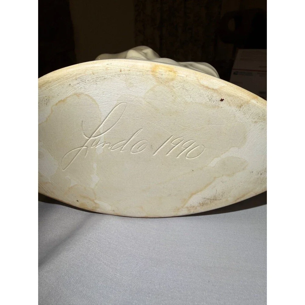 Signed 1990 Linda Mask Ceramic Vase Sculptural Art Piece By Blue Sky Clayworks U
